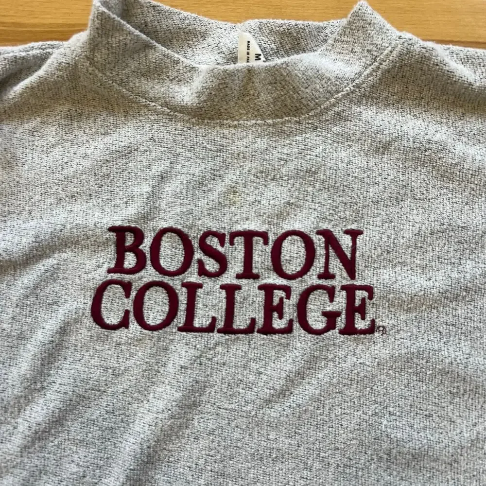 Boston College Sweatshirt Women's Size Medium Pullover Crewneck Gray/Red